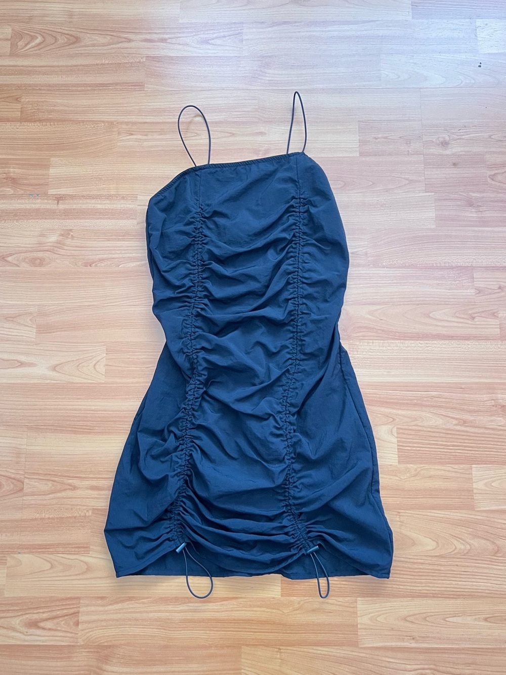 Honey Peach Ruched Cami Dress